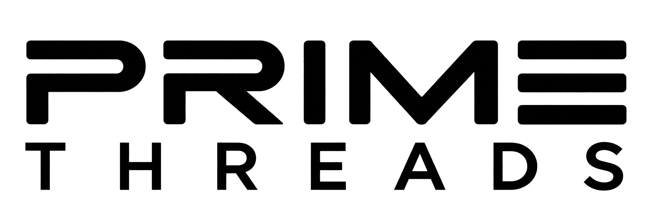 Prime Threads Wordmark Logo Black